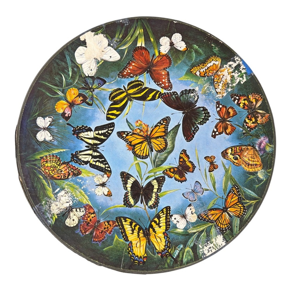 Vintage 1966 Springbok Circular Puzzle BUTTERFLIES Jean Zallinger USA Made